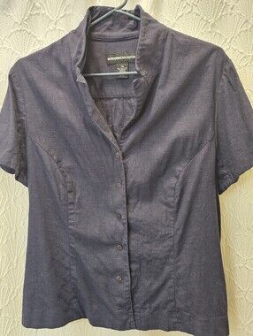 Norton McNaughton Navy Short Sleeve Button-Down Shirt